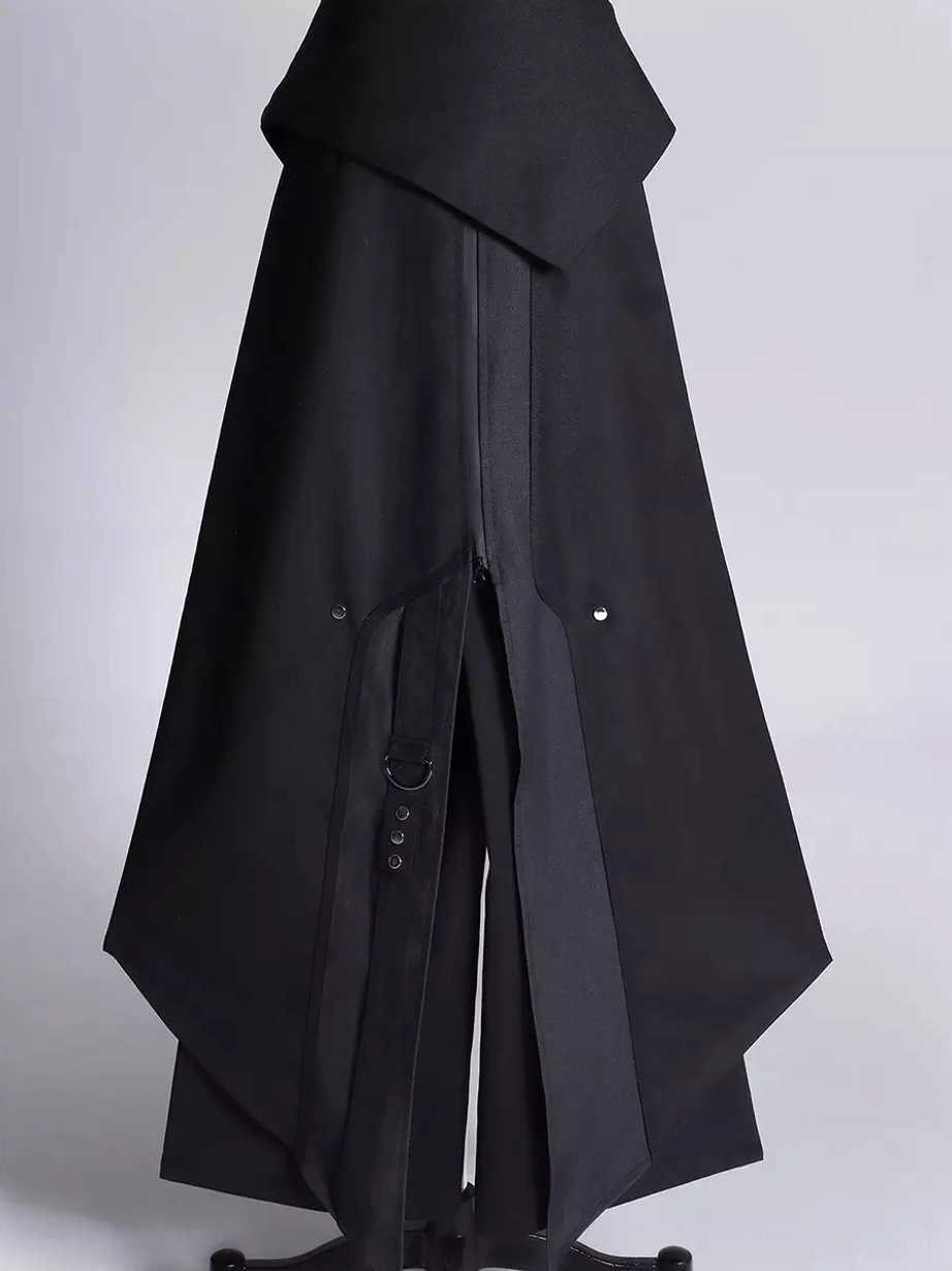 Black gothic Ouji Lolita set lifestyle styling showcase with layered accessories and customization potential