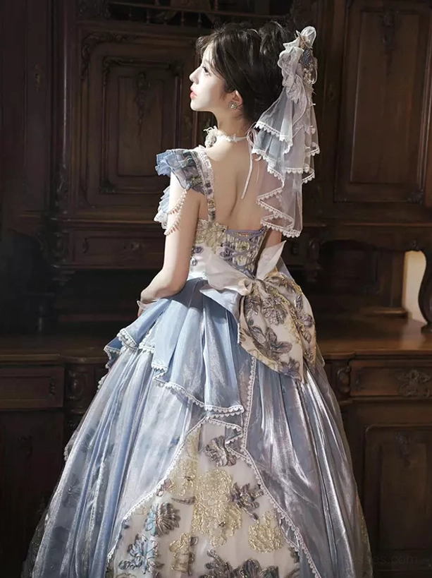 blue-fairy-lolita-gown-dramatic-back-bow-sheer-veil-backless-design-side-back-view