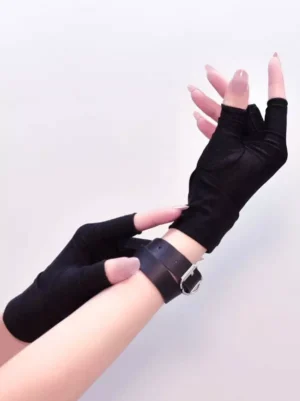 gothic-lolita-fingerless-gloves-black-buckle-strap-close-up-hands-y2k-punk-aesthetic