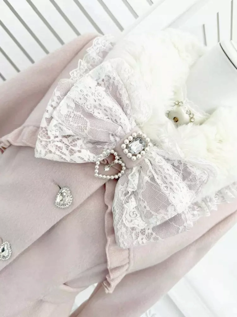 Gothic Sweet Lolita overcoat styling guide showing coordinating suggestions with petticoats, leg wear, footwear, and complete coordinate outfits