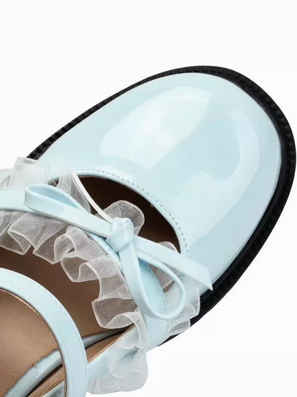 Lolita mary jane shoes size comparison and fit guide with measurement reference showing multiple size options available