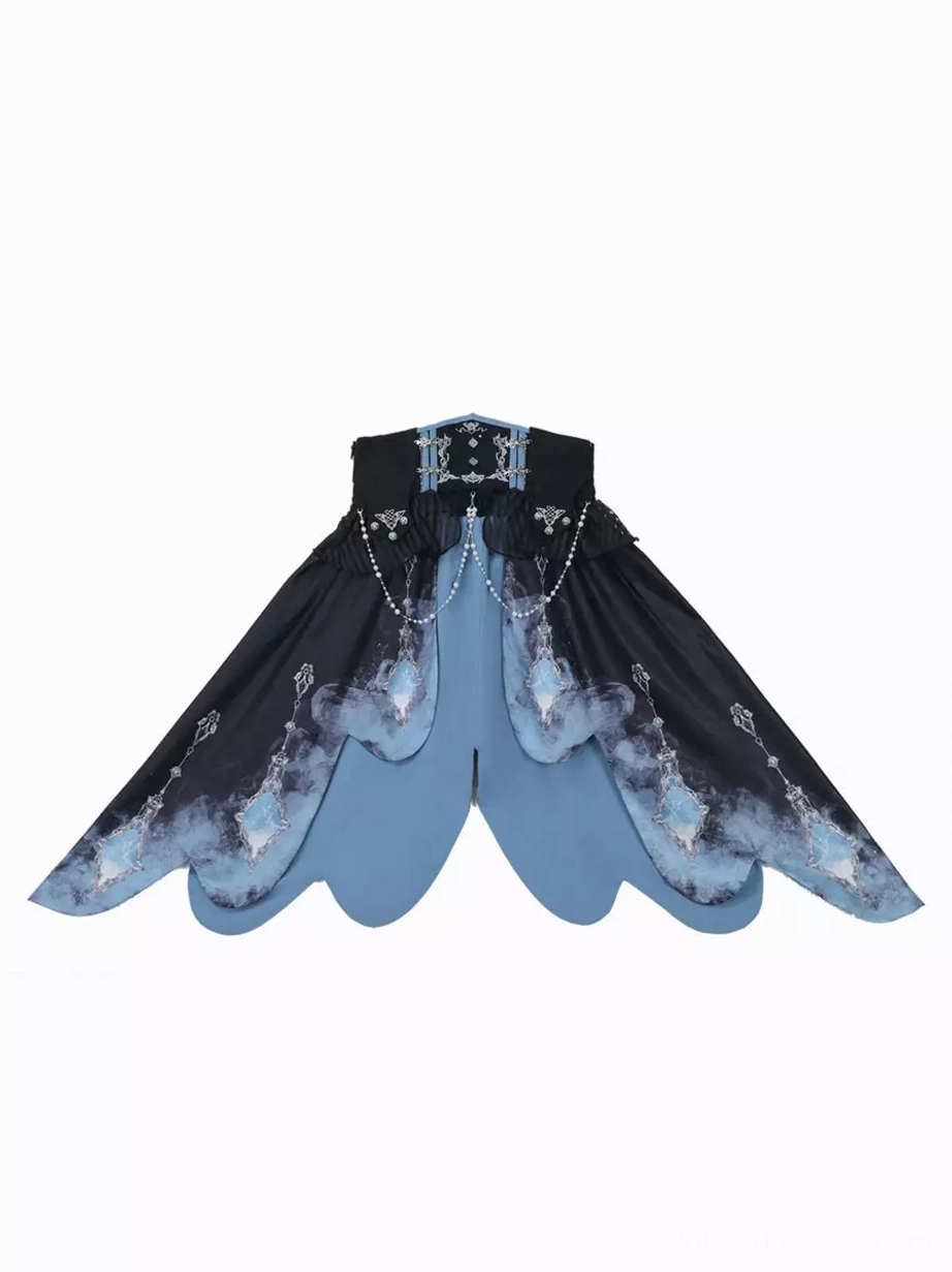 Military Ouji Lolita dress back view white coat long sleeves structured fit design