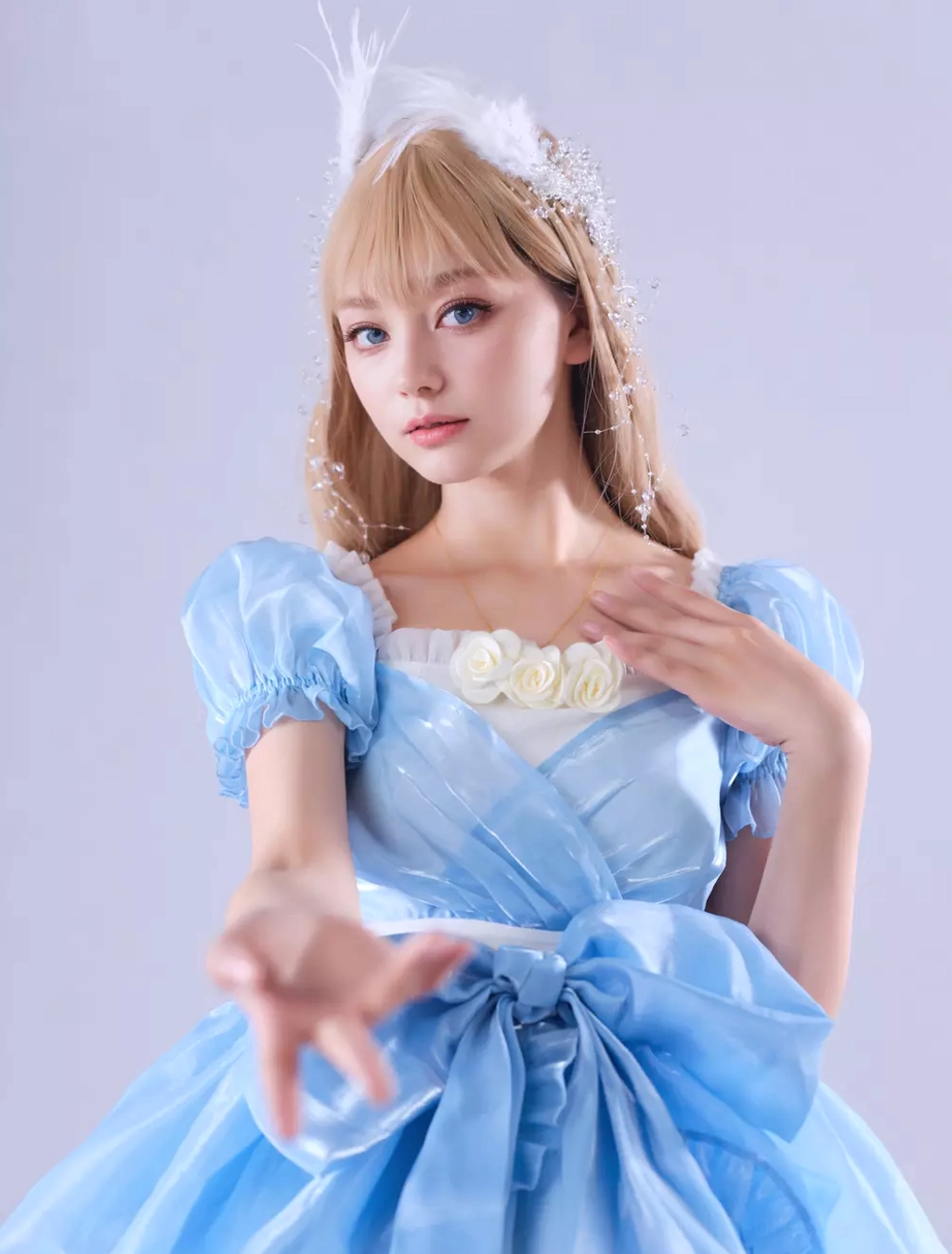 Care and maintenance guide for sky blue sweet lolita dress with hand washing, storage, and preservation instructions for long-term wearability