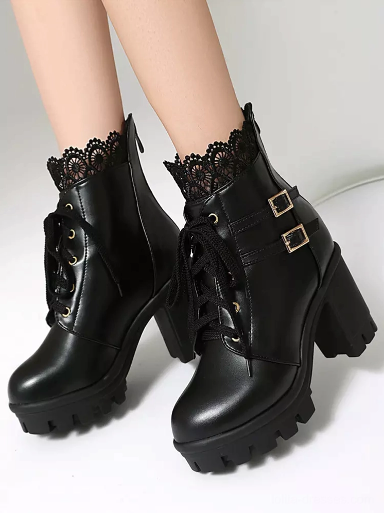 Sweet Lolita ankle boots size chart and measurement guide with conversion to US EU and international sizing standards