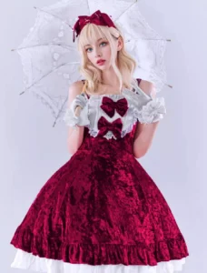 Sweet lolita JSK jumper dress size chart specifications bust waist measurements inches centimeters