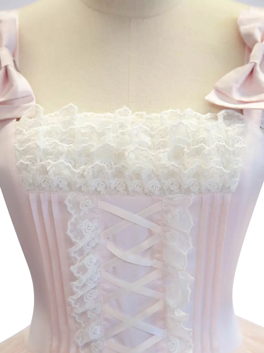 Sweet lolita fairy dress size comparison multiple sizes S M L XL color block design jumper JSK fitting guide