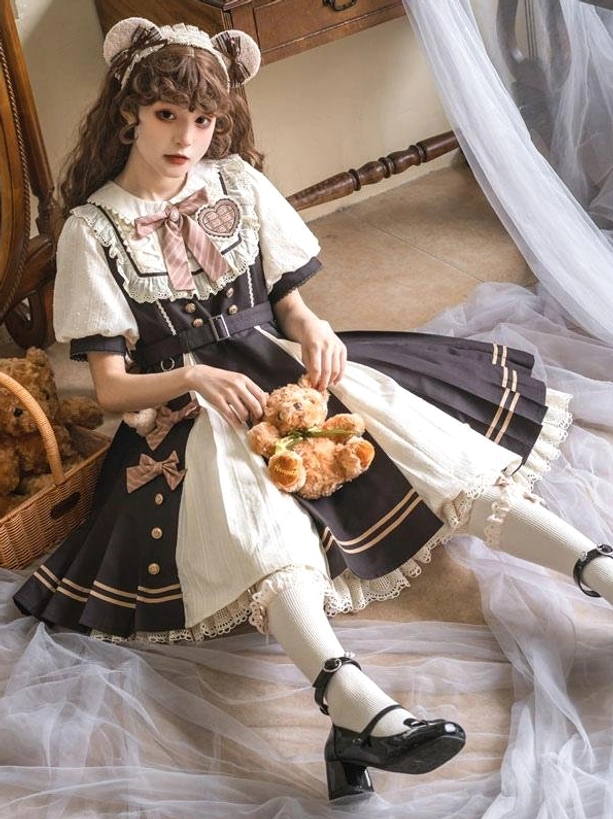 Sweet Lolita dress alternative angle showcasing rococo design elements, embellishments and overall silhouette perfect for lolita fashion enthusiasts