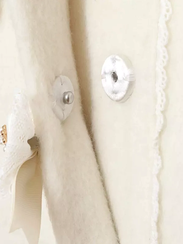 Tailor made sweet lolita wool princess coat custom color option sailor lace collar faux fur cuffs detailed embellishments