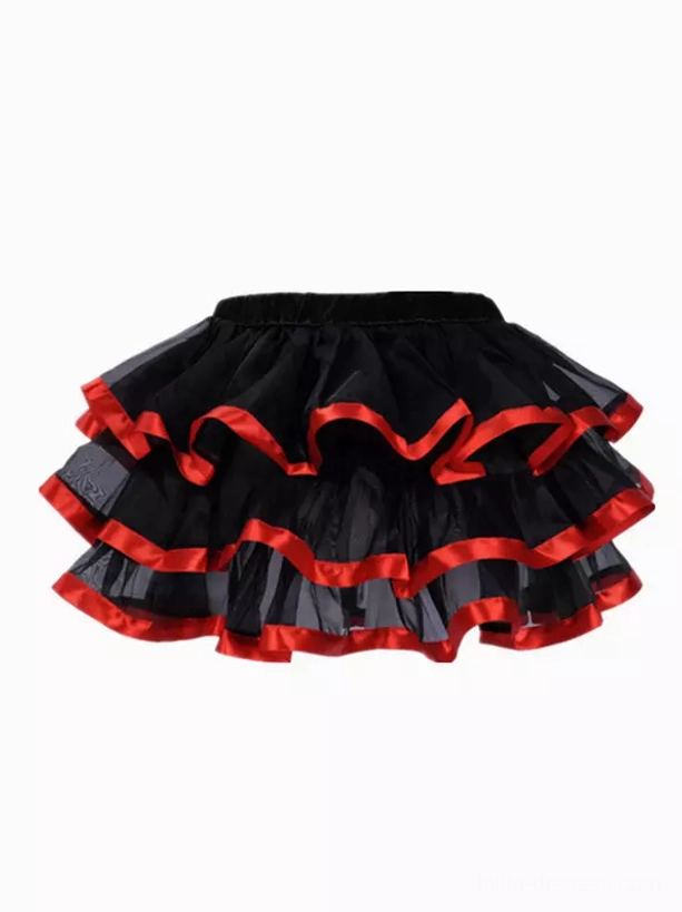 Vintage-inspired black jacquard corset and tulle skirt lolita ensemble - complete Gothic and Classic substyle fashion set